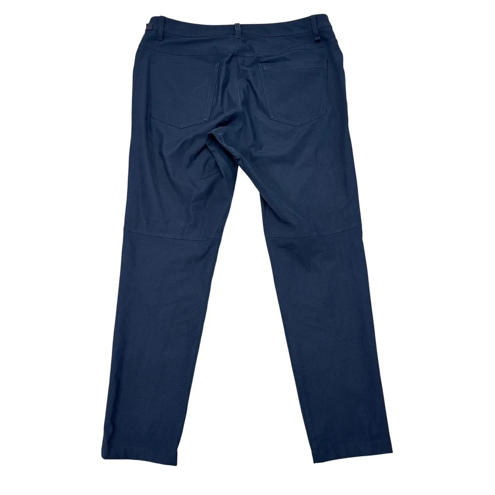 Lululemon ABC Pants Size 32 Navy Blue Slim Fit Stretch Smart Casual Office